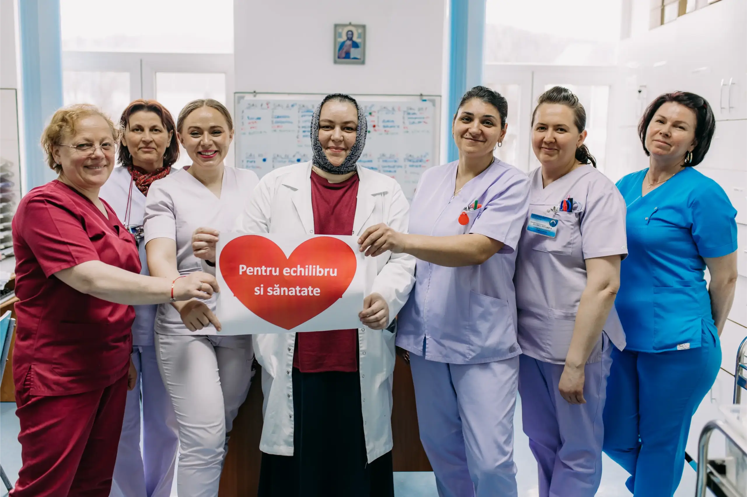 Echipa laboratorului de analize medicale al spitalului